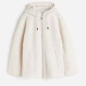 H&M Hooded teddy Fleece sherpa long sleeve medium